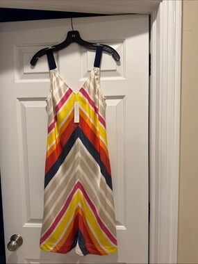 Trina Turk Multi Color Chevron Stripe Dress